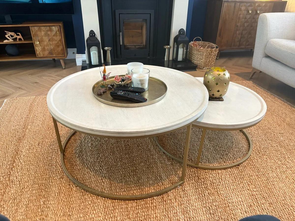 Coffee table/side table nest. Mango wood NEXT - Image 4