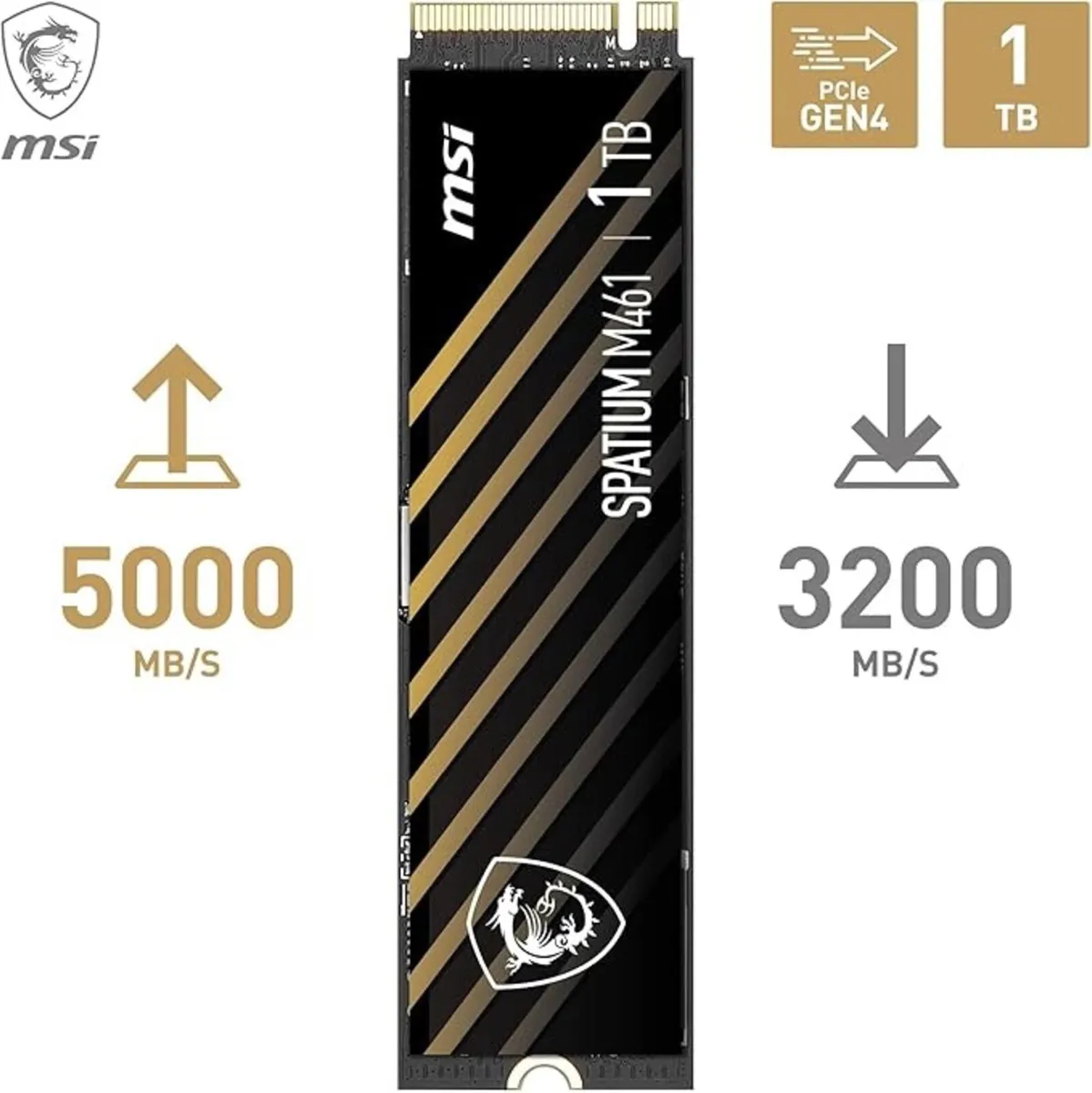 MSI Spatium M.2 NVMe 1TB SSD - Image 1