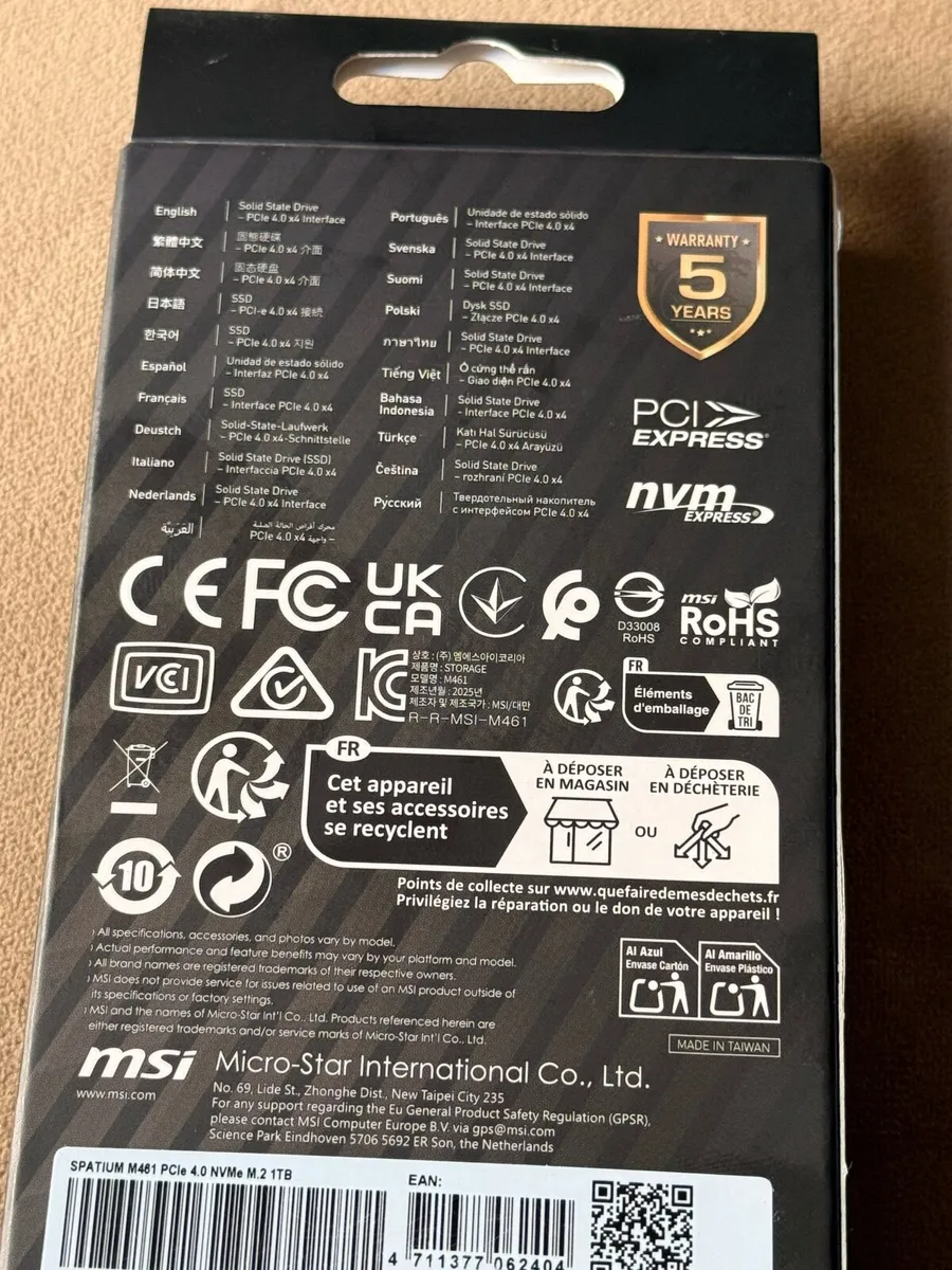 MSI Spatium M.2 NVMe 1TB SSD - Image 3