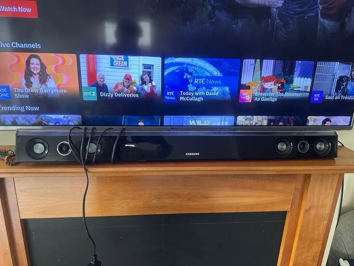 TV stand and Samsung Sound system n Mirror - Image 4