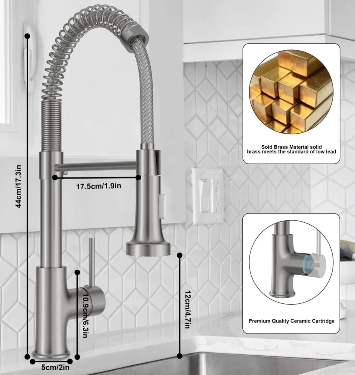 Chrome premier kitchen mixer tap new - Image 2