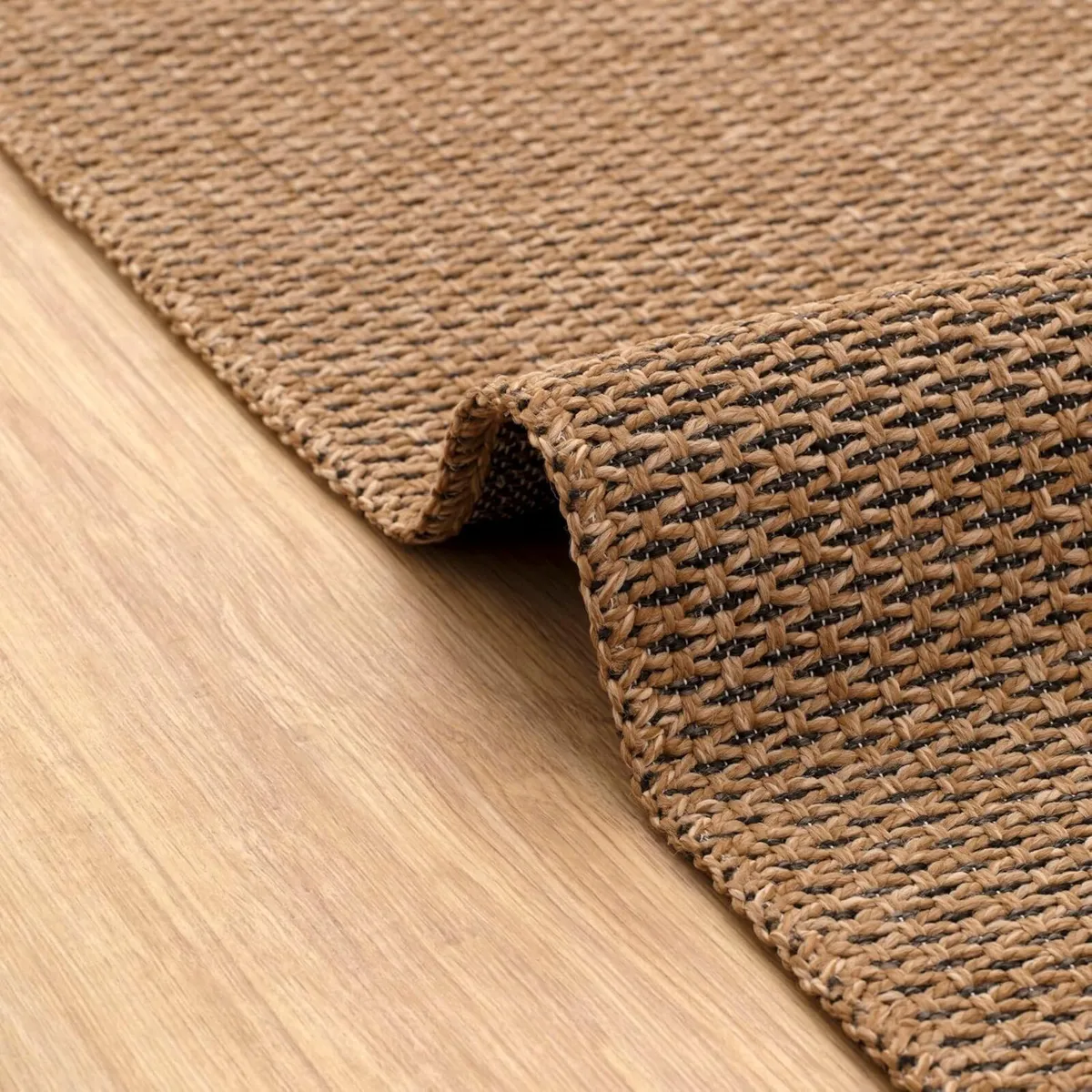 Jute Area Rug 200x290 cm Machine Washable Rugs - Image 1