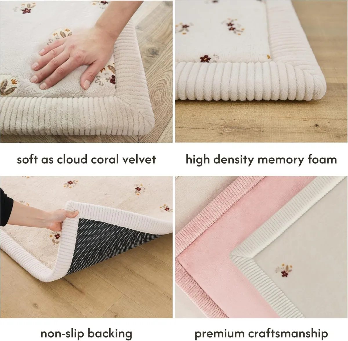 Cloud-soft baby play mat 200x150x2.5cm Floral - Image 3