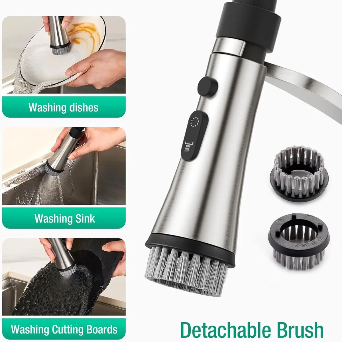 Kitchen Tap With Pull Down Dual Function Sprayer - Image 3