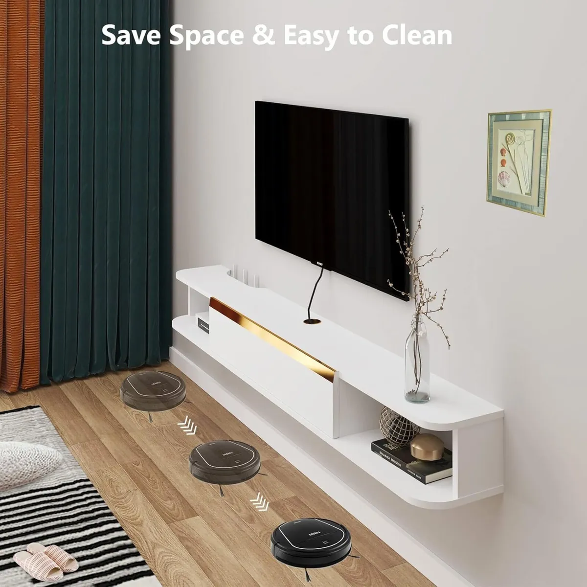 Floating TV Stand Wall Mounted Entertainment - Image 2