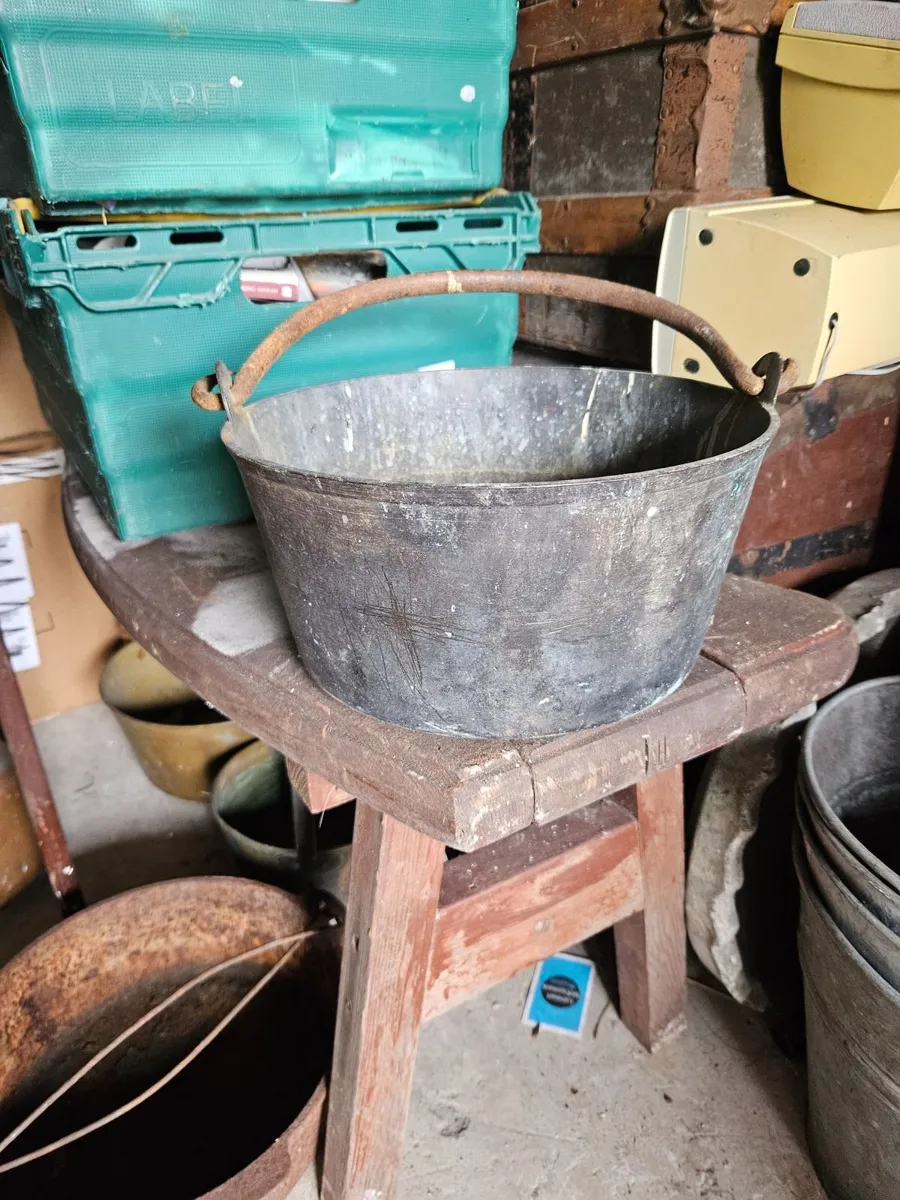 Vintage Brass Pot - Image 1