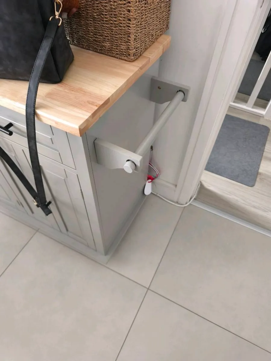 Kitchen Trolley Island With Wheels Grey - Image 2