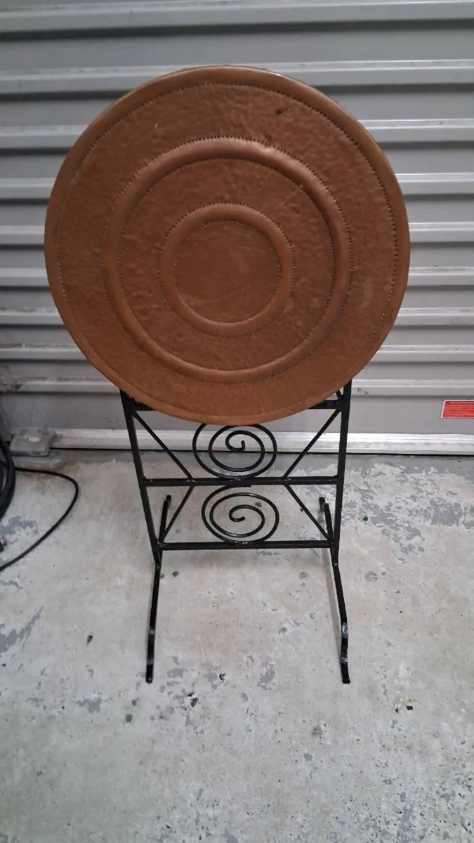 Original copper fold up table - Image 3