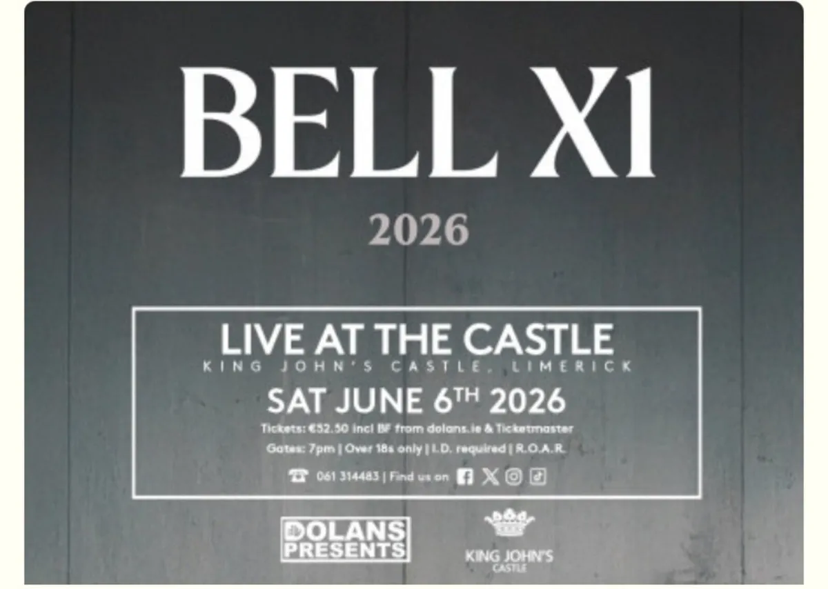 Two Bell X1 Concert Tickets - Limerick, 6 June - Image 1