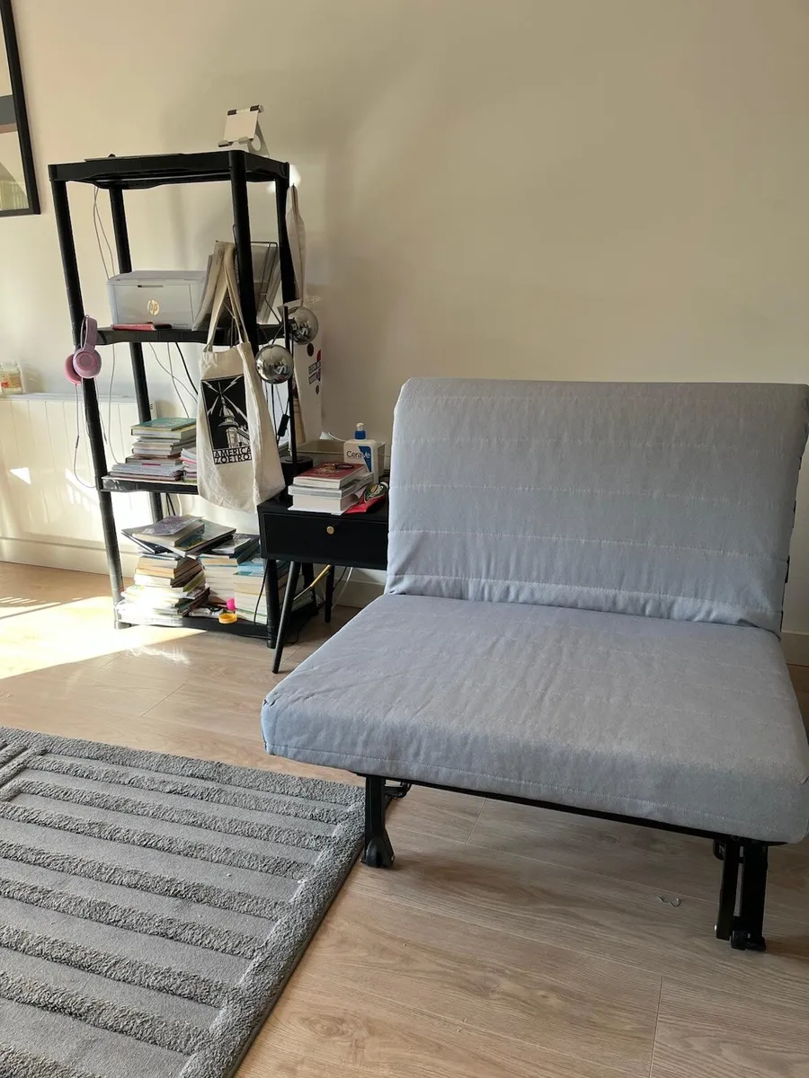 2 IKEA LYCKSELE chair beds (black), including matt - Image 3