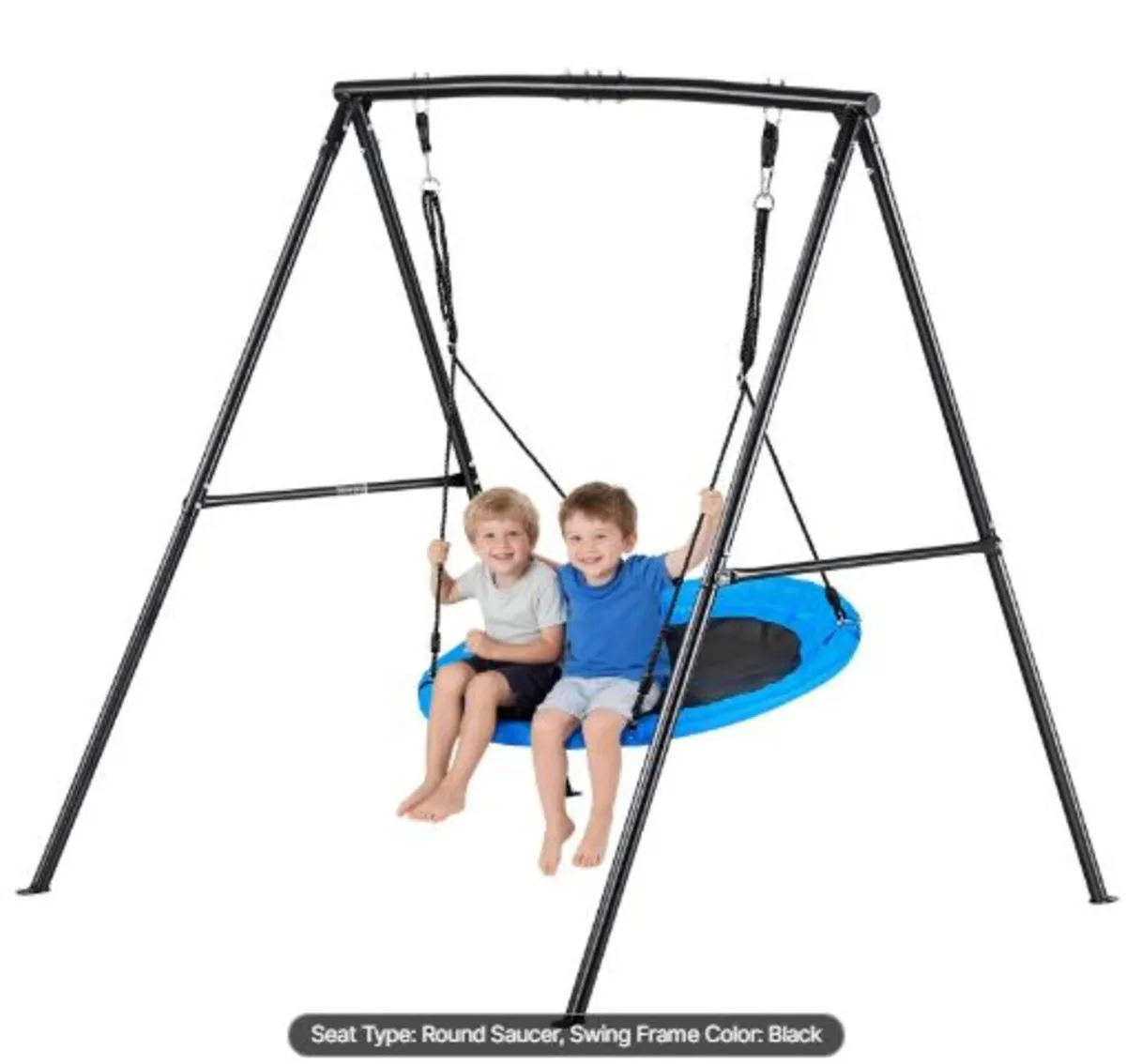 Swing Set for Backyard, 100 cm Saucer Swing Seat - Image 1