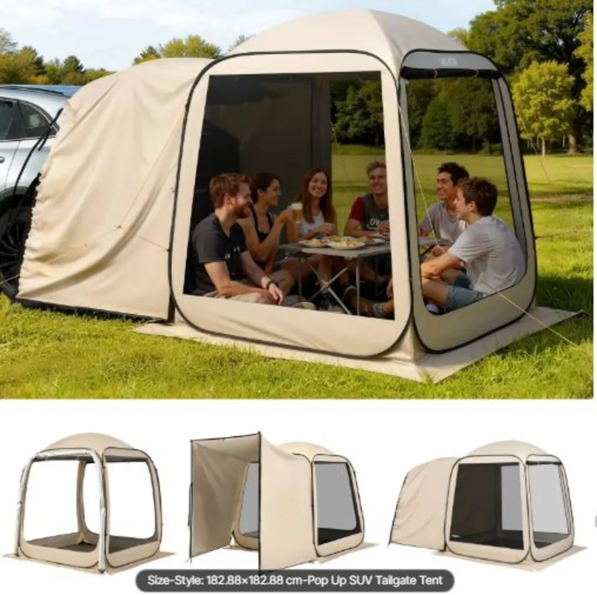 Screen House Tent, 1825 x 1825x2200 mm, 4-6 Person - Image 1