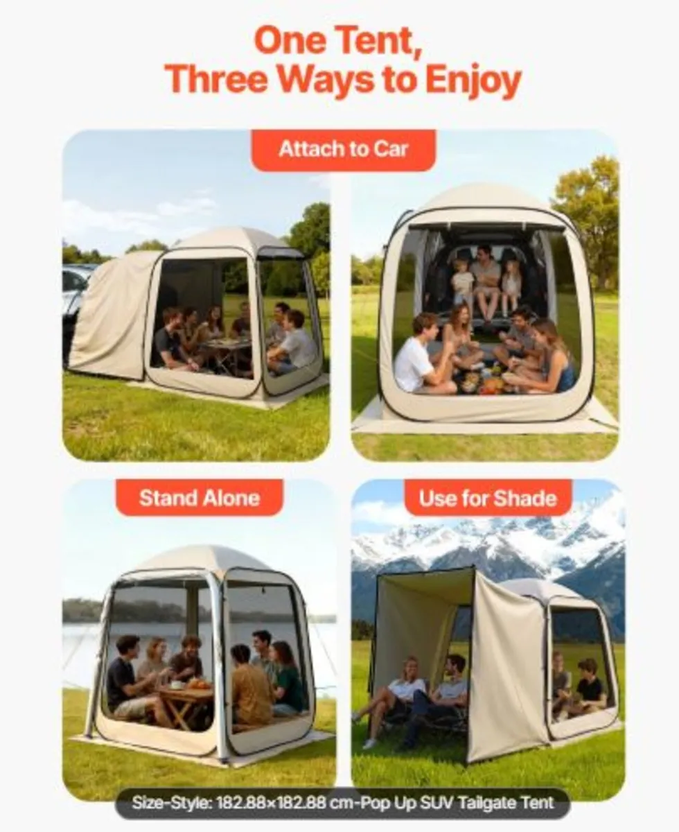 Screen House Tent, 1825 x 1825x2200 mm, 4-6 Person - Image 2