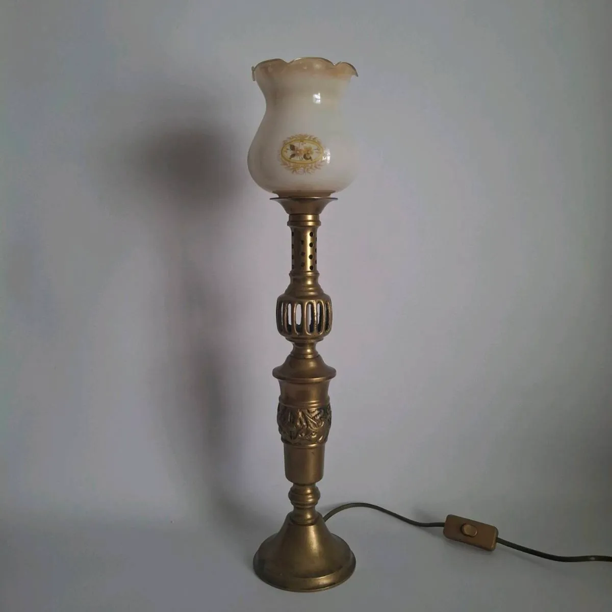 Brass Torchier Table Lamp - Image 1