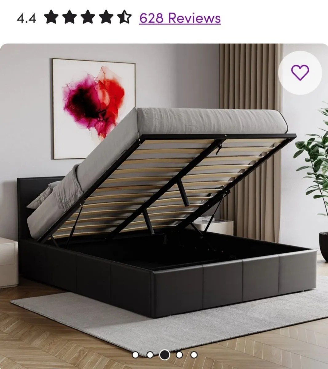 Black Ottoman Bed - Image 2