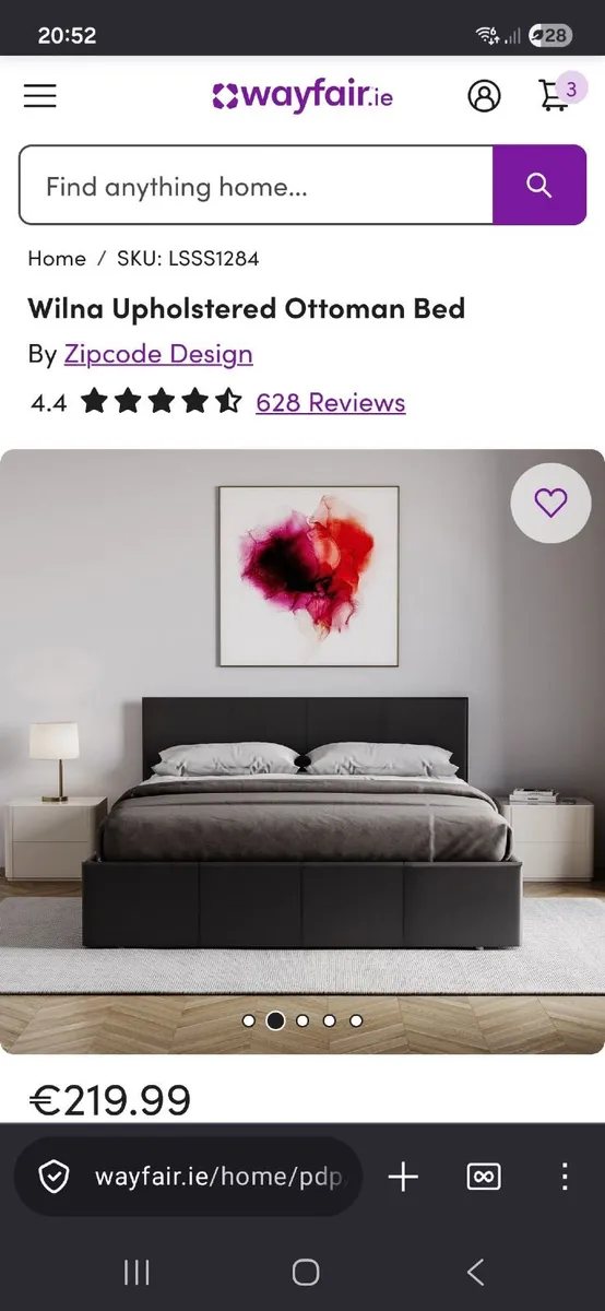Black Ottoman Bed - Image 3