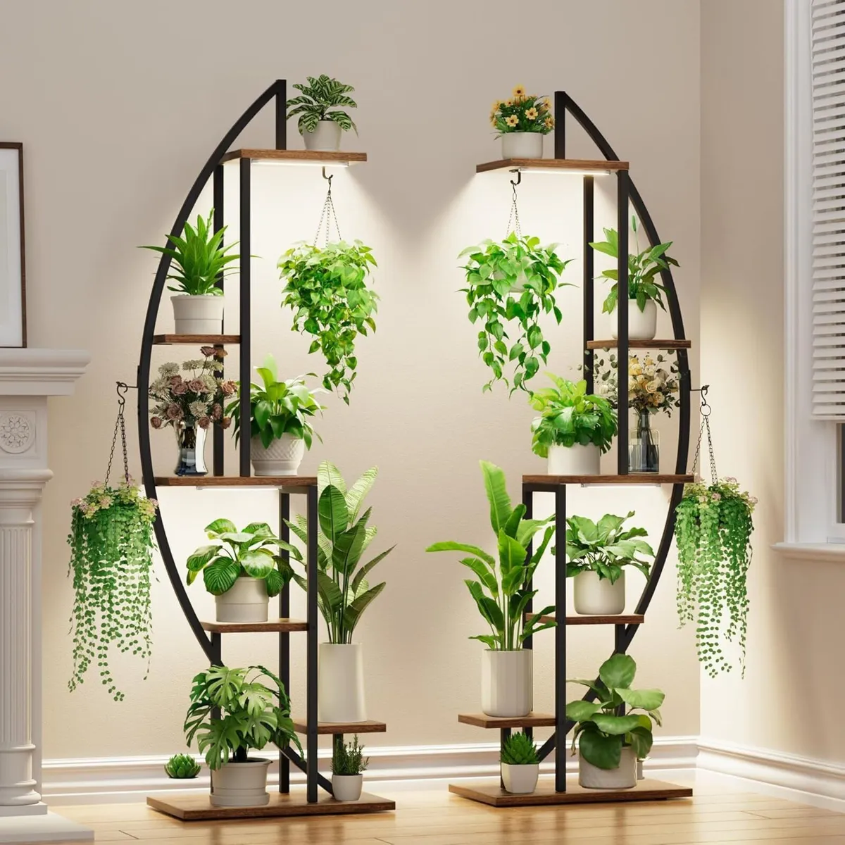 Plant Stand Indoor with Grow Lights 6 Tiered Tall - Image 1