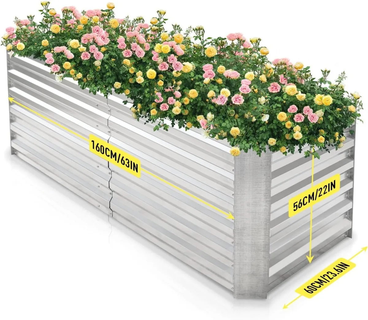Raised Beds for Garden with Galvanised Steel- - Image 1