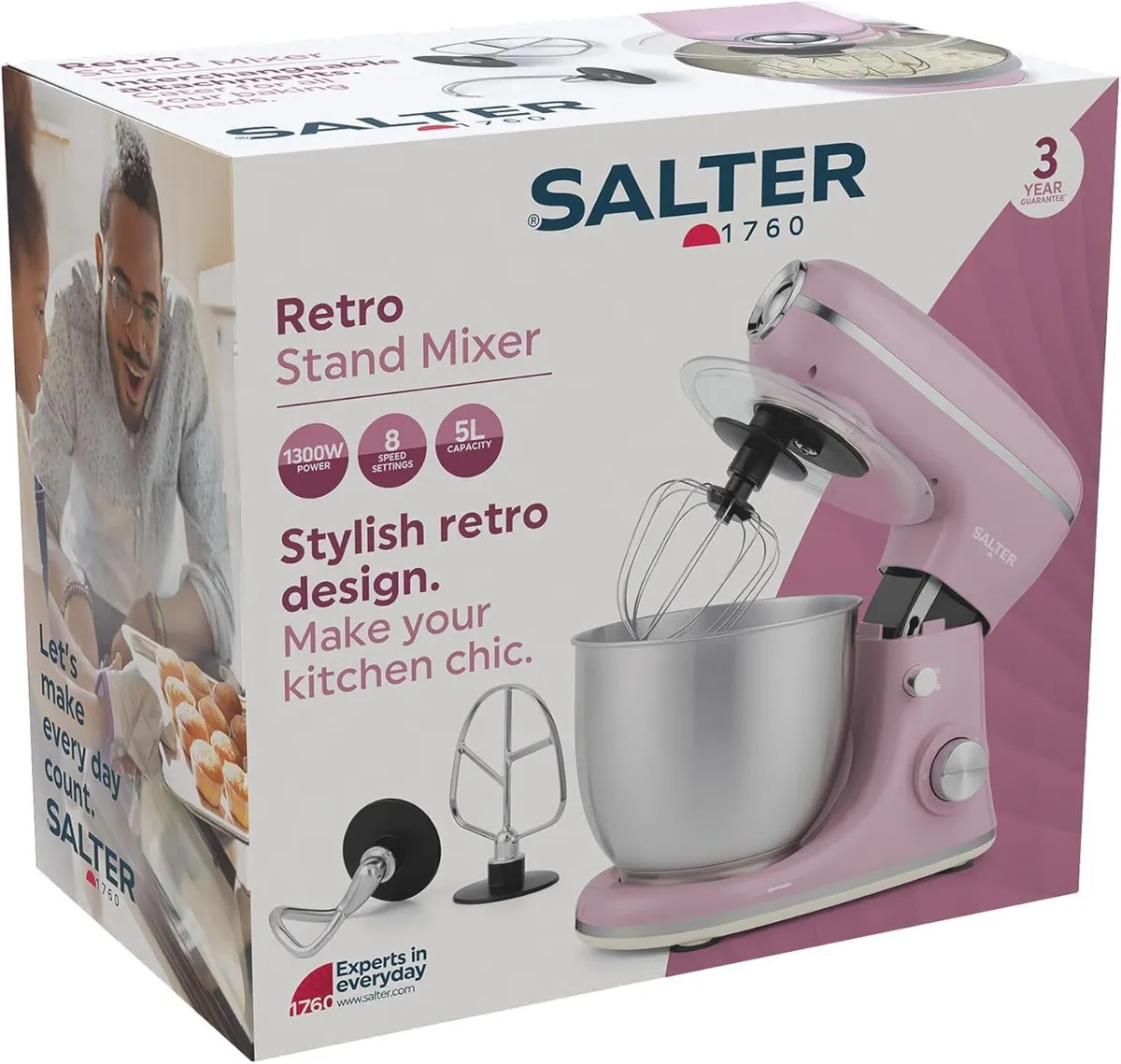 Retro Stand Mixer – 5L Electric Food Kitchen - Image 4