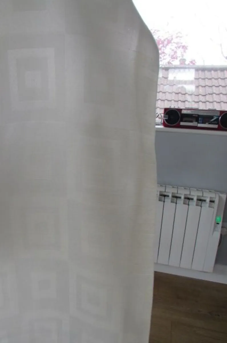 Cream Curtains with Tie Backs for Sale - Image 2