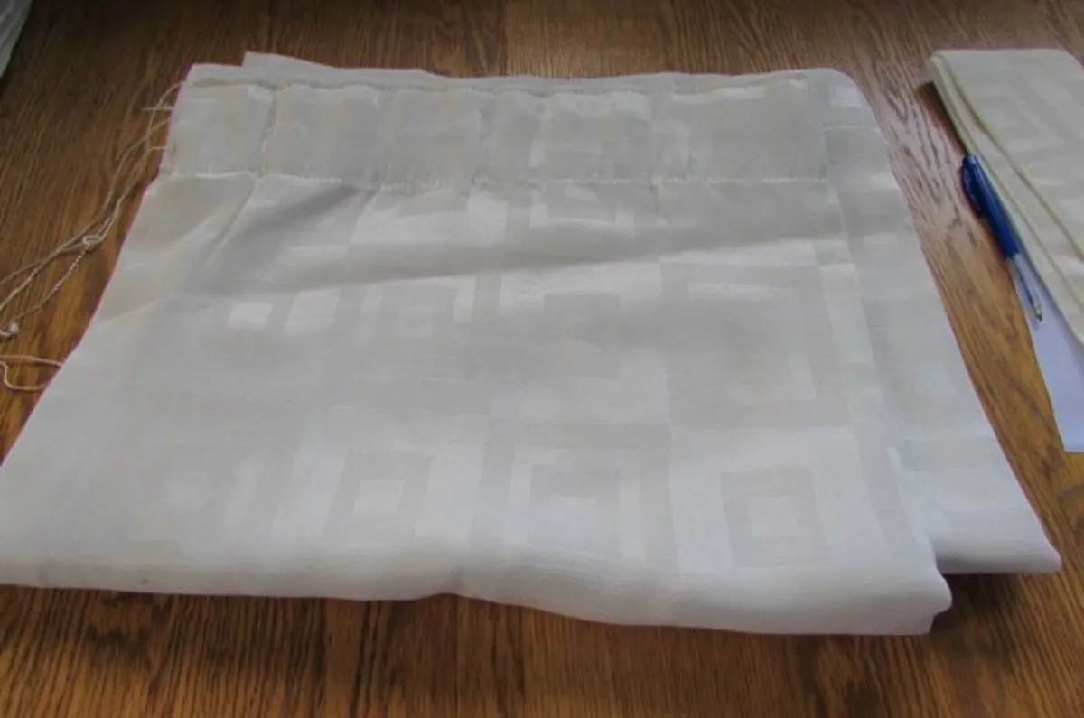Cream Curtains with Tie Backs for Sale - Image 3