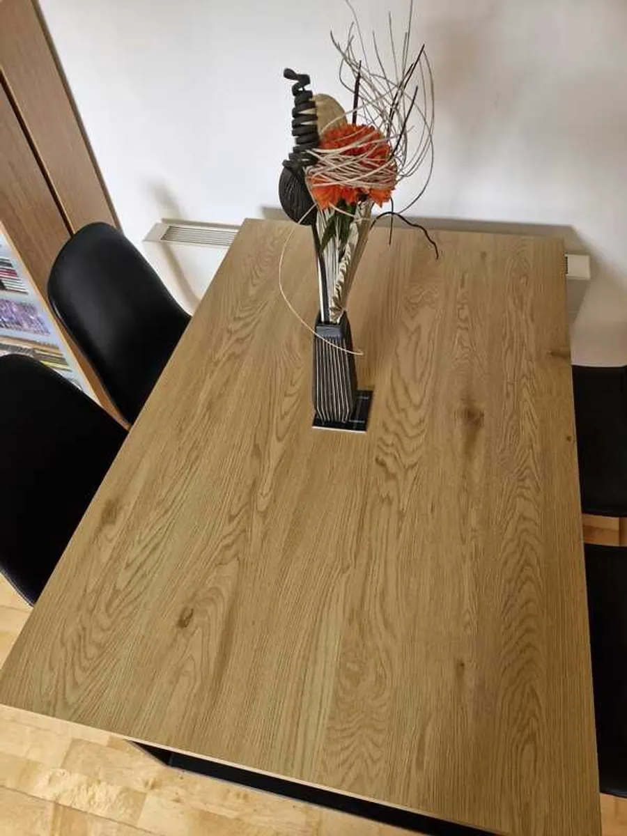 Modern Dining Table and Chair Set. Like New - Image 3