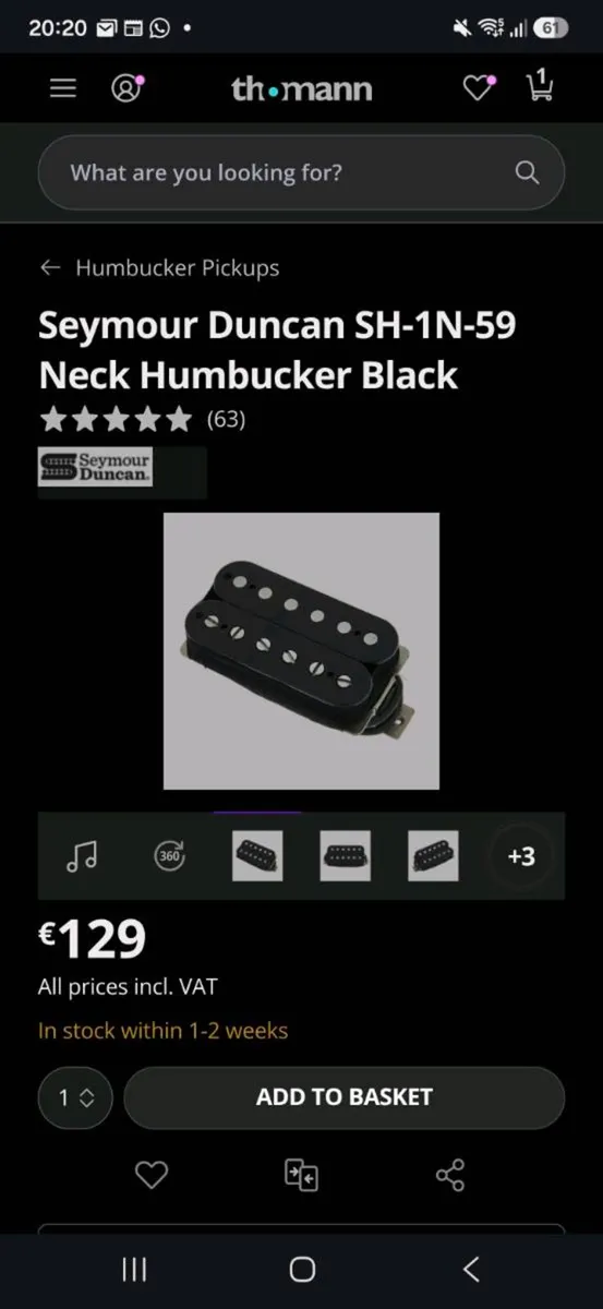 Seymour Duncan SH1N Humbucker - Image 3