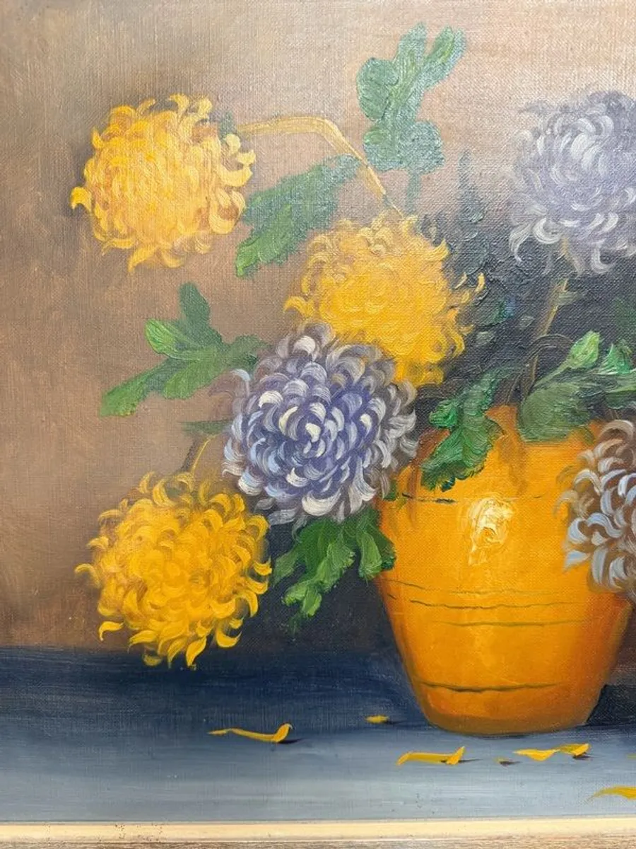 20th Century Belgian School Still Life Oil Painting - Image 2