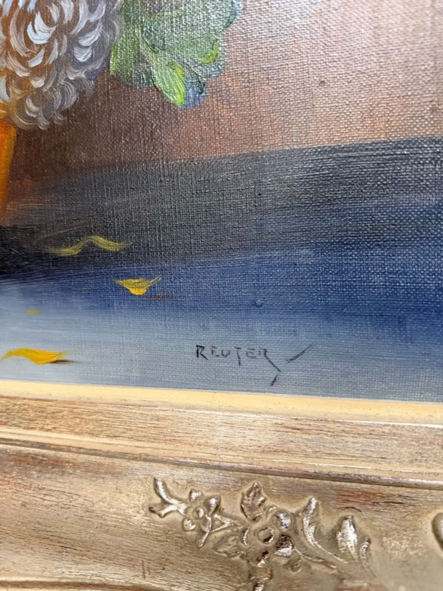 20th Century Belgian School Still Life Oil Painting - Image 3
