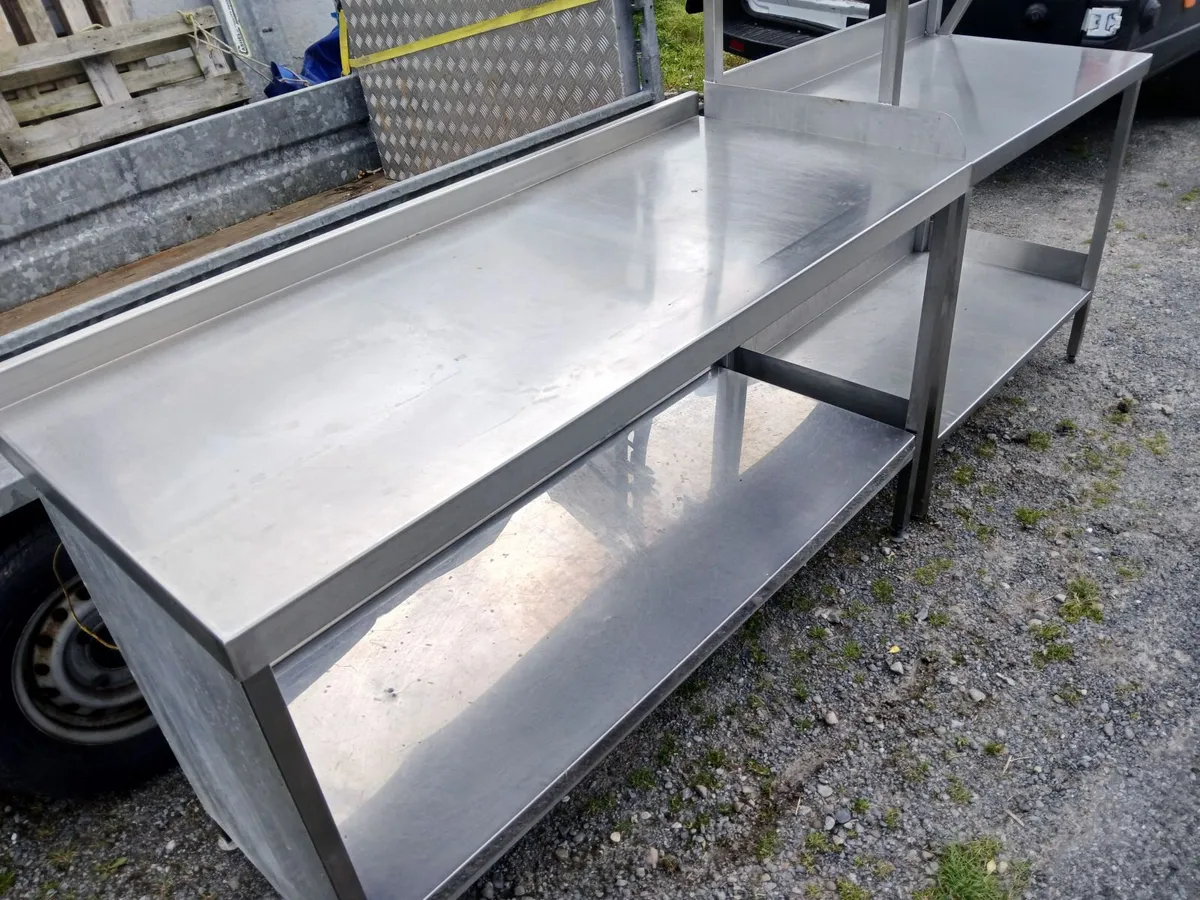 Stainless steel cabbinet table ...complete - Image 1