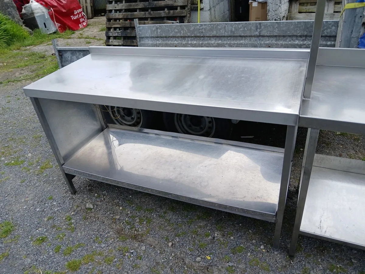 Stainless steel cabbinet table ...complete - Image 2