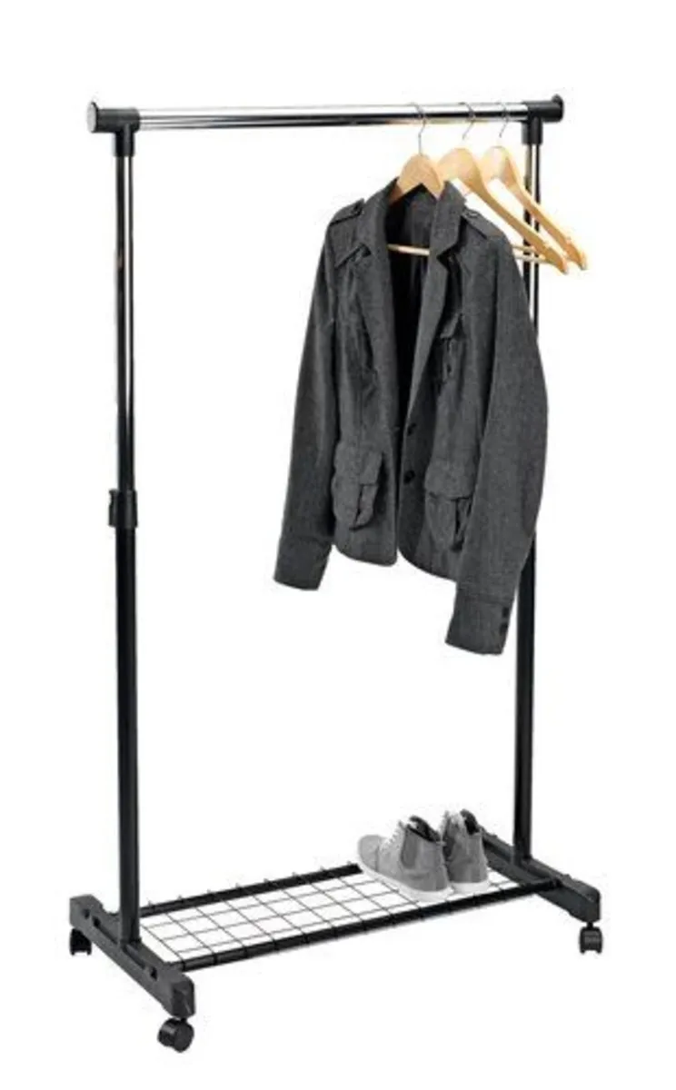 BRAND NEW IN BOX Chrome Plated Clothes Rail - Image 1