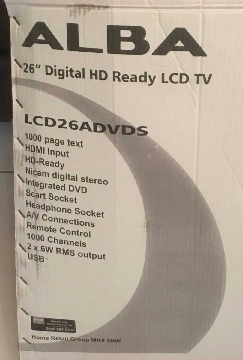 26" Digital HD Ready LCD TV with CD & DVD Player, - Image 3