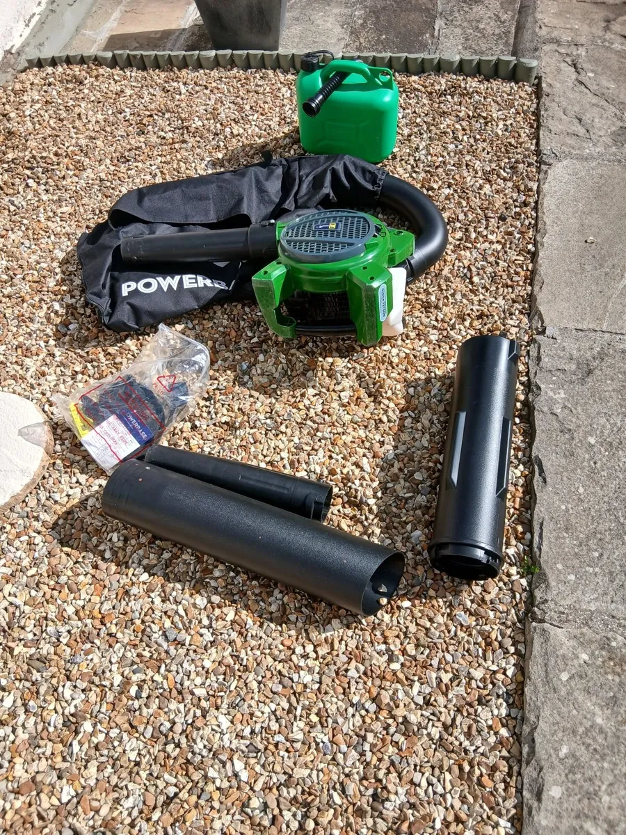 Wheel chair  brand new petrol leaf blower and vaci - Image 3