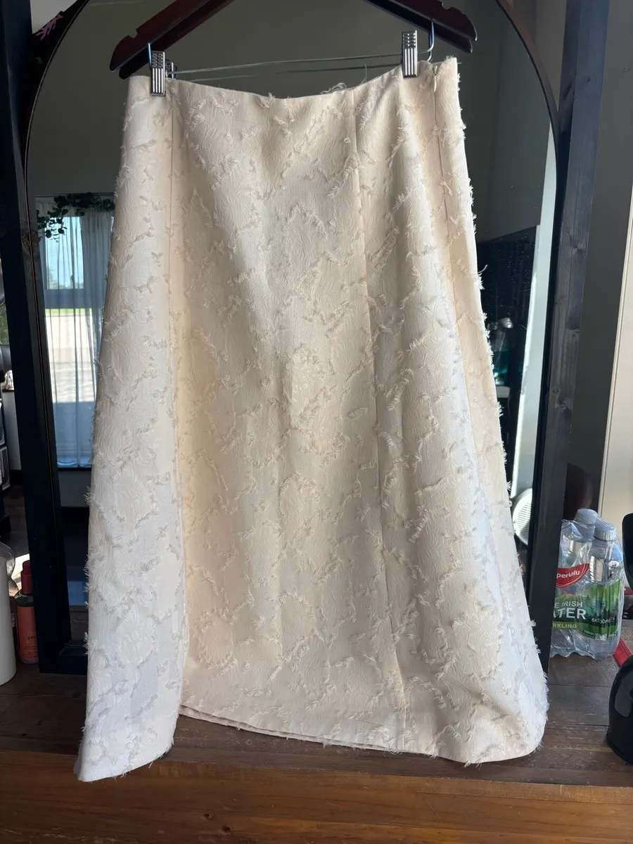 Mango - 2 piece cream skirt suit size 12 - Image 2