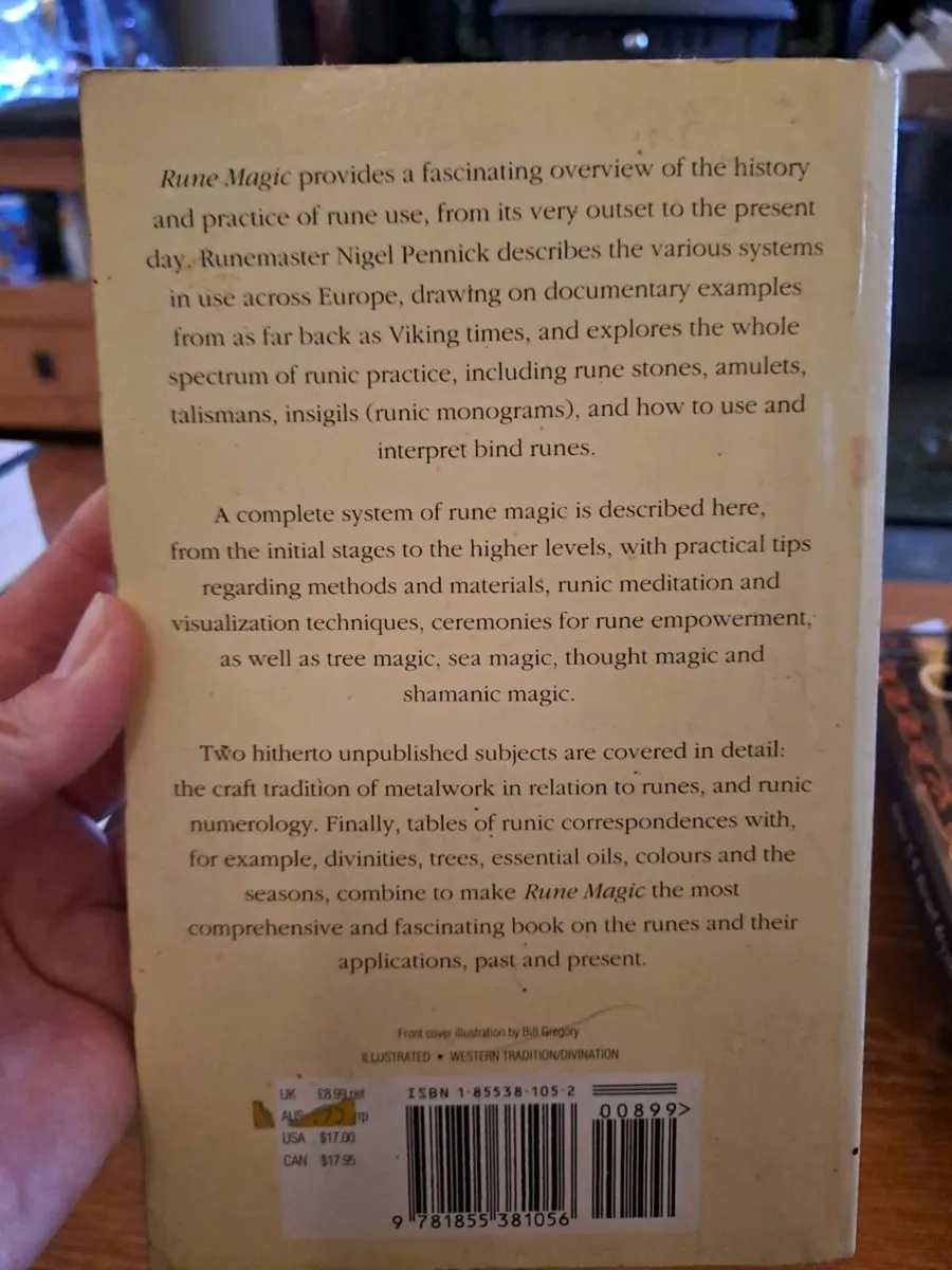 1st ed Rune Magic Nigel Pennick 1992 - Image 2