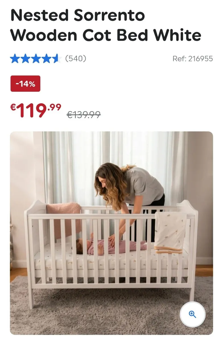 Nested Serrano Wooden Cot Bed - Image 1