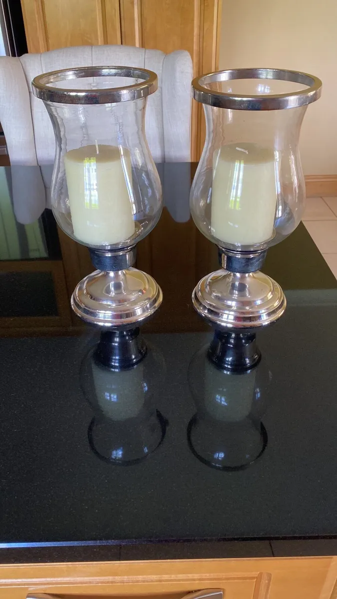 Glass candle holders - Image 1