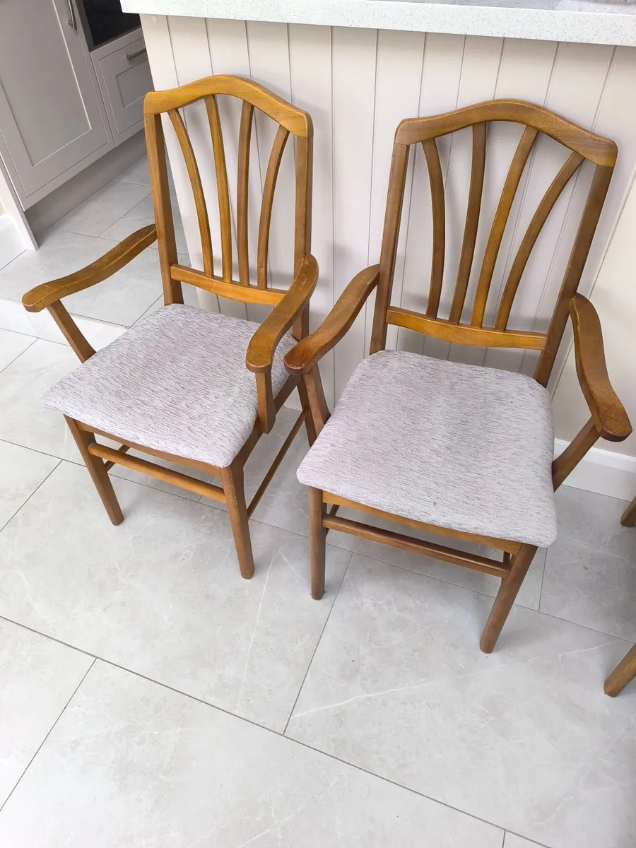 8 Oak dining room chairs. - Image 2
