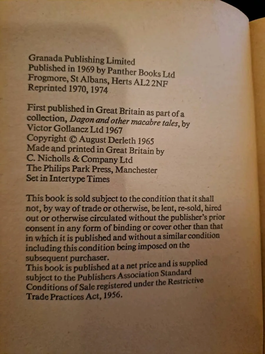 1974 HP Lovecraft The Tomb and Other Tales - Image 3