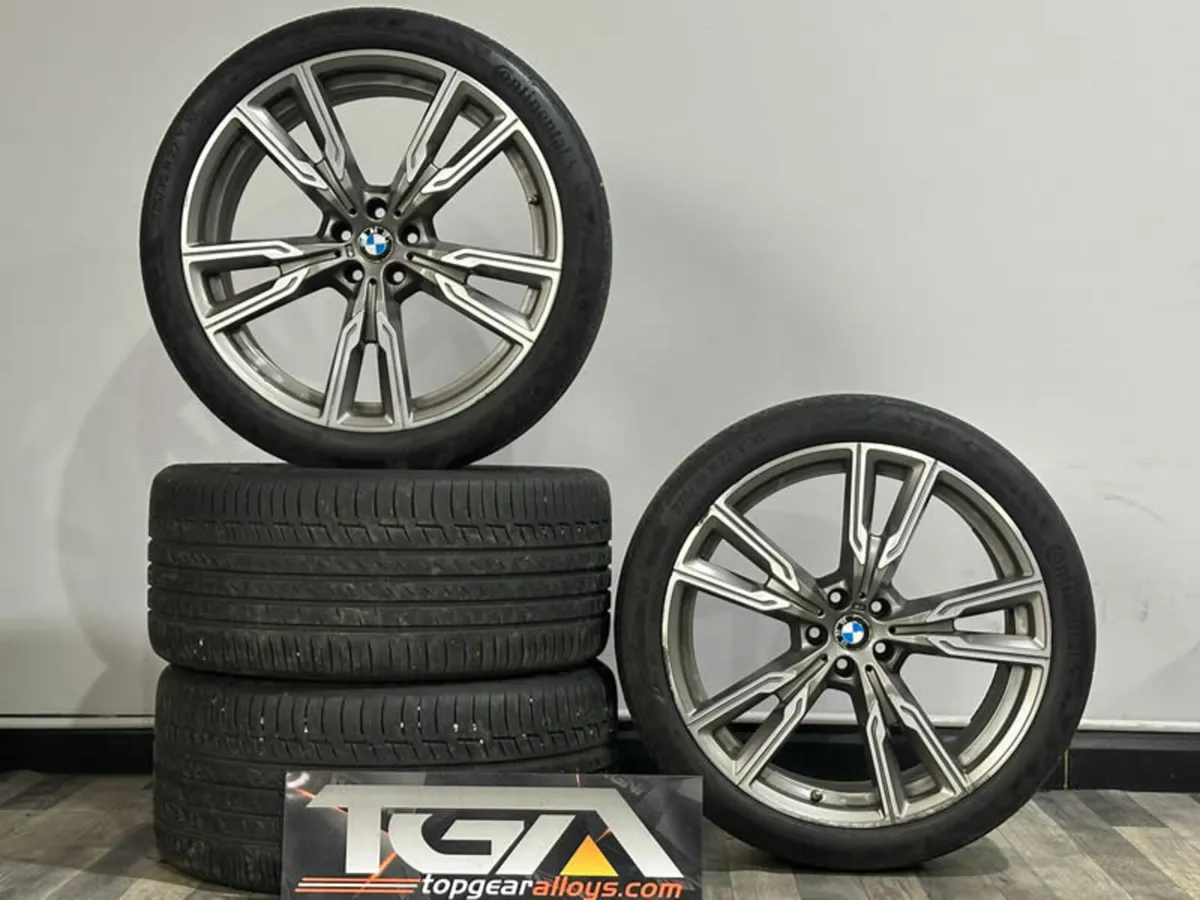 22" Genuine BMW 747m Alloy Wheels & Continentals - Image 1