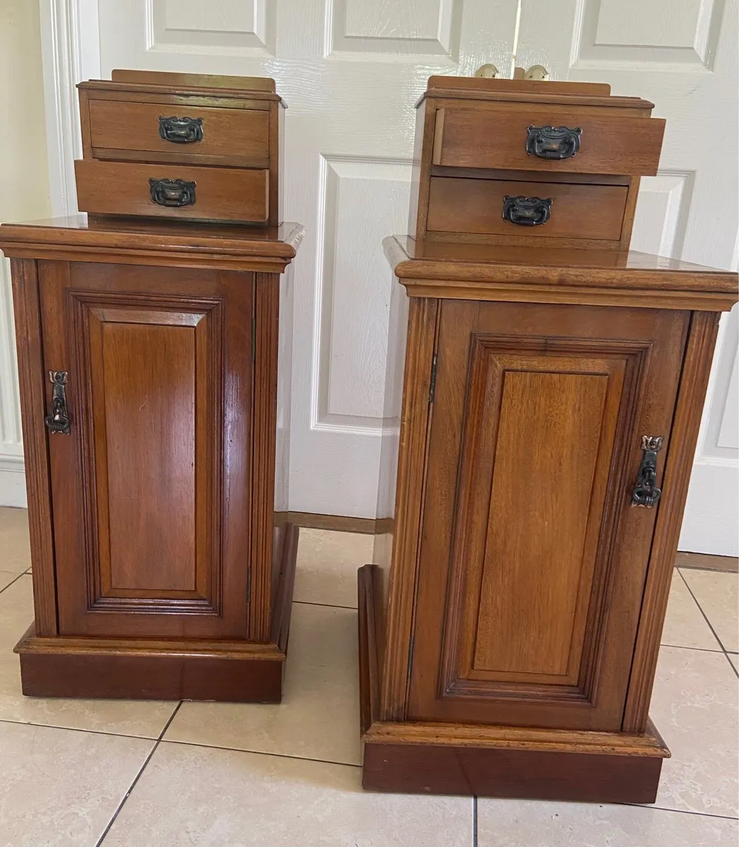 Victorian bedside lockers - Image 2