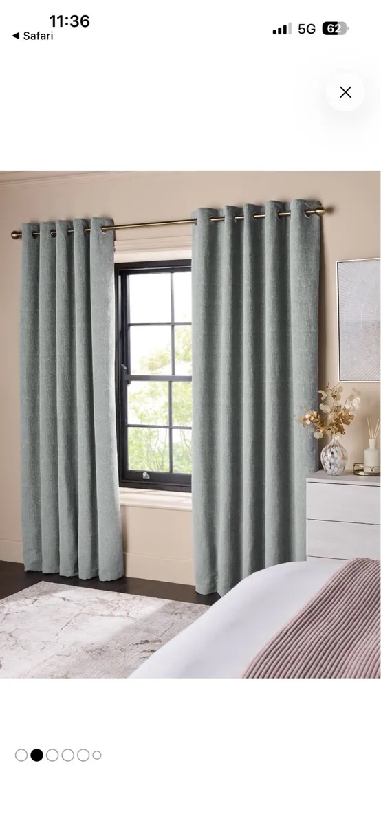 Next tab top heavyweight chenille blackout curtain - Image 1