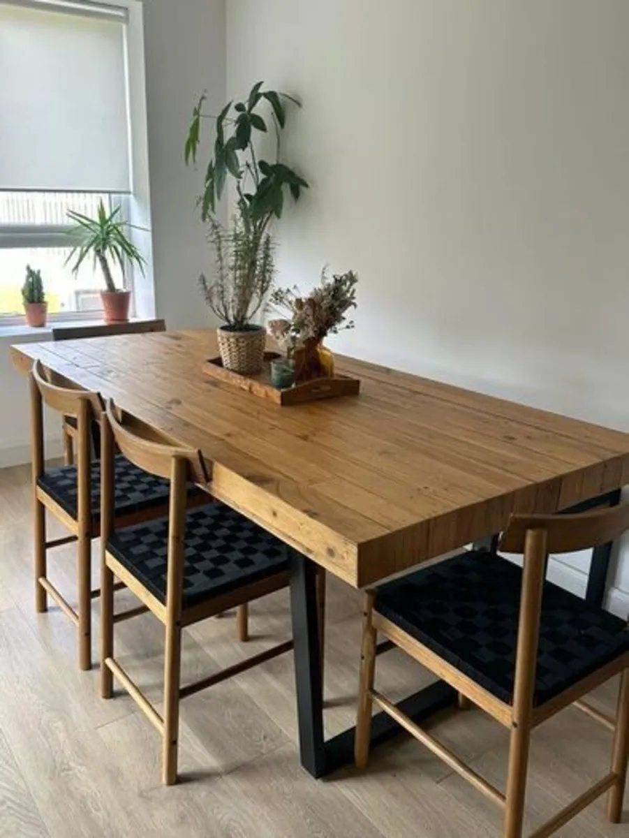 EZ Living Solid Wood Dining Table & Bench – 180cm - Image 3