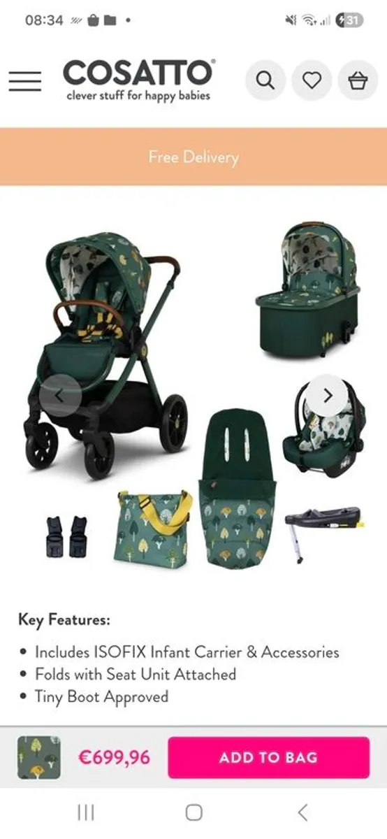 Cosatto Giggle 4 Everything Bundle Faraway - Image 1