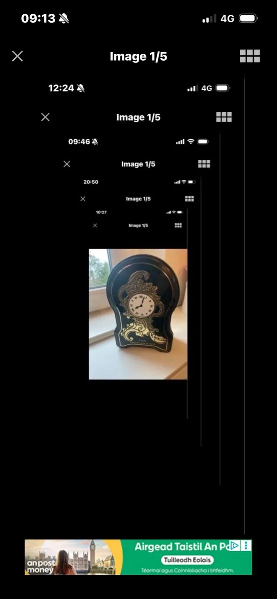 Vintage ‘After Eight’ Clock Shaped Metal Box - Image 1
