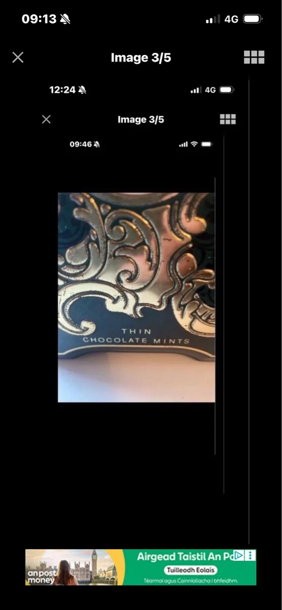 Vintage ‘After Eight’ Clock Shaped Metal Box - Image 3