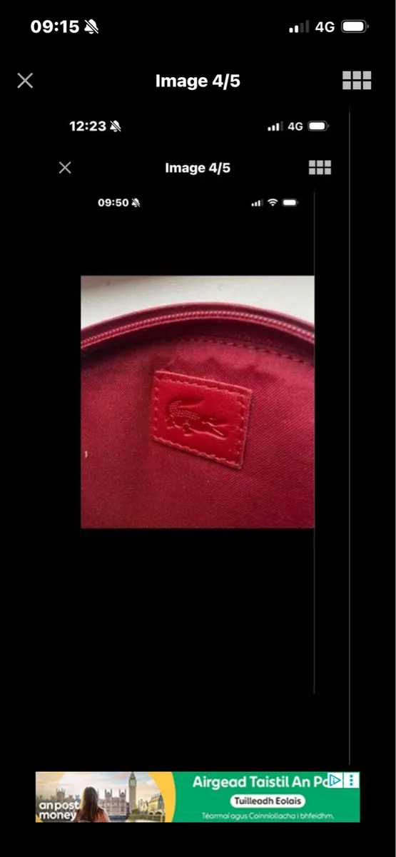 Lacoste leather Perfume/ Toiletry Bag - Image 4