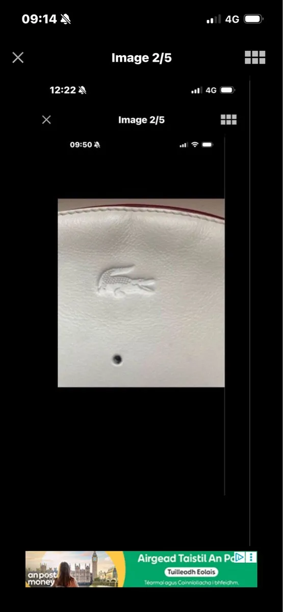 Lacoste leather Perfume/ Toiletry Bag - Image 2