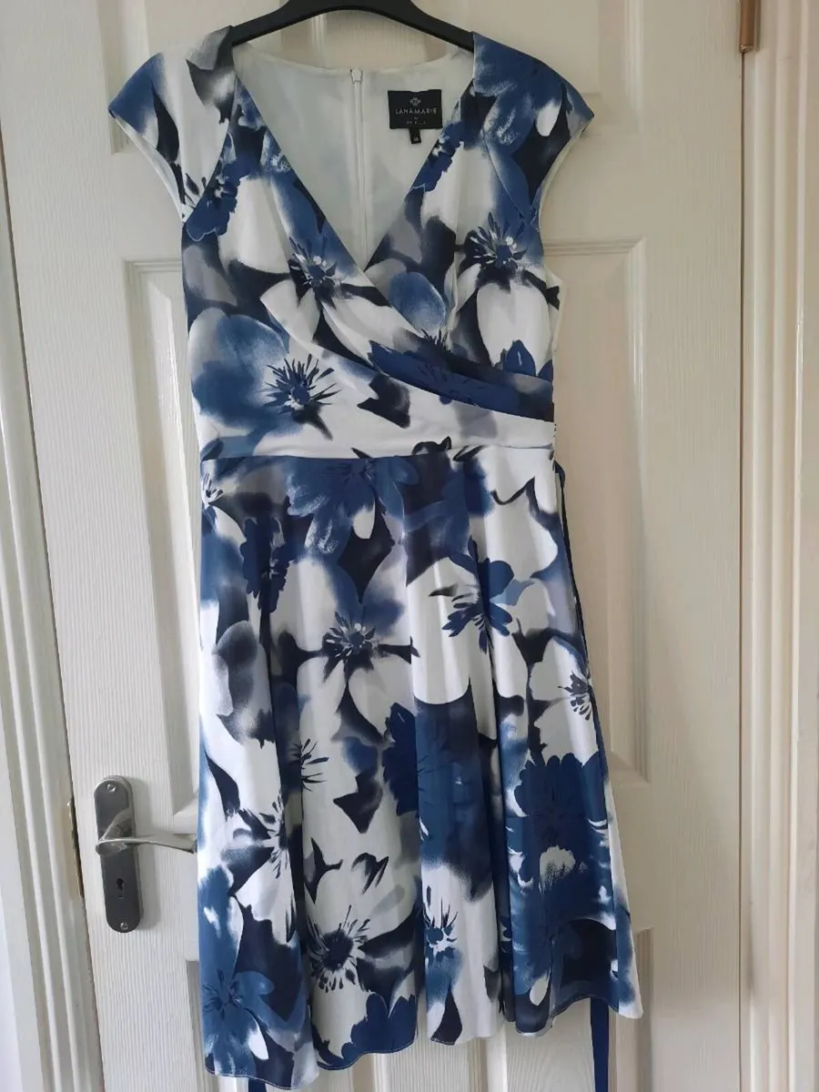 Ariella Navy and White Dress - Image 1